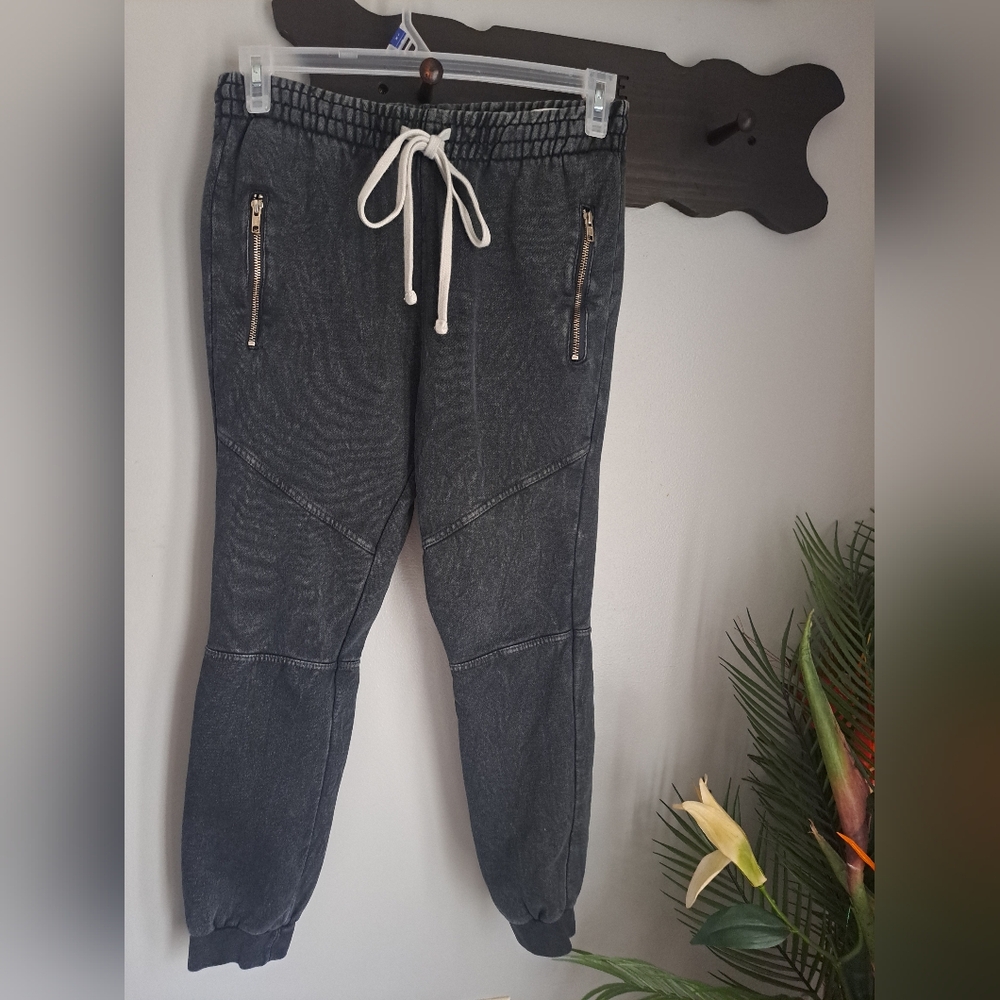 Pacsun Mineral Wash Black Joggers Size Small
